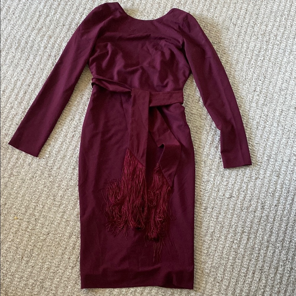 Dress the Population Burgundy Caro Crepe Dress